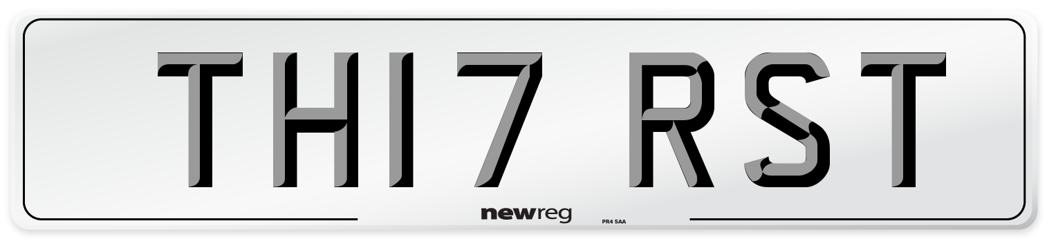 TH17 RST Number Plate from New Reg